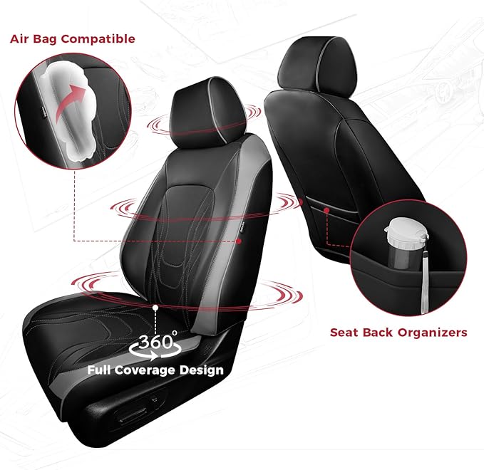 FREESOO Seat Covers for Honda CRV, Custom Fit Car Seat Covers for CRV LX EX - Image 3