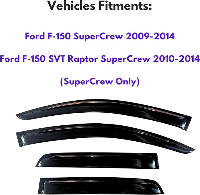 KPY Window Visors Rain Guards Compatible - Image 2