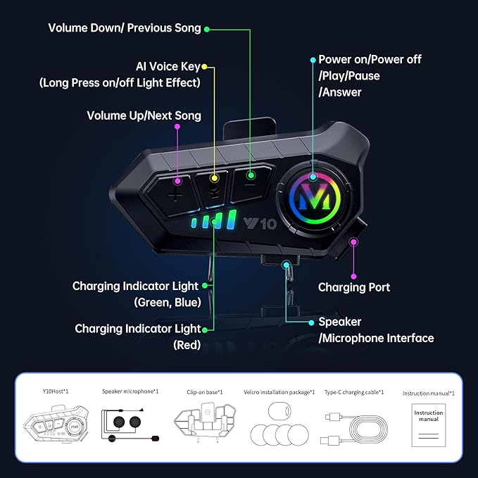 Motorcycle Bluetooth Headset Speaker Skiing Earphone Waterproof Bluetooth - Image 7