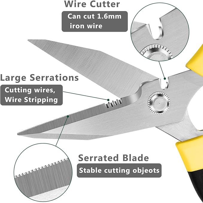 Utility Scissors Heavy Duty: sharp Scissors All Purpose heavy duty, Easy - Image 2