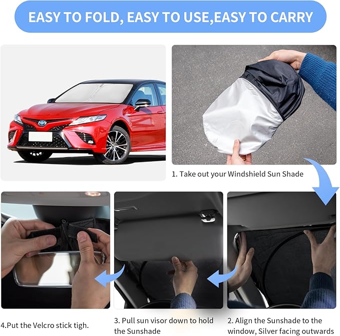for Toyota Camry Sun Shade Sunshade Windshield Cover - Image 6