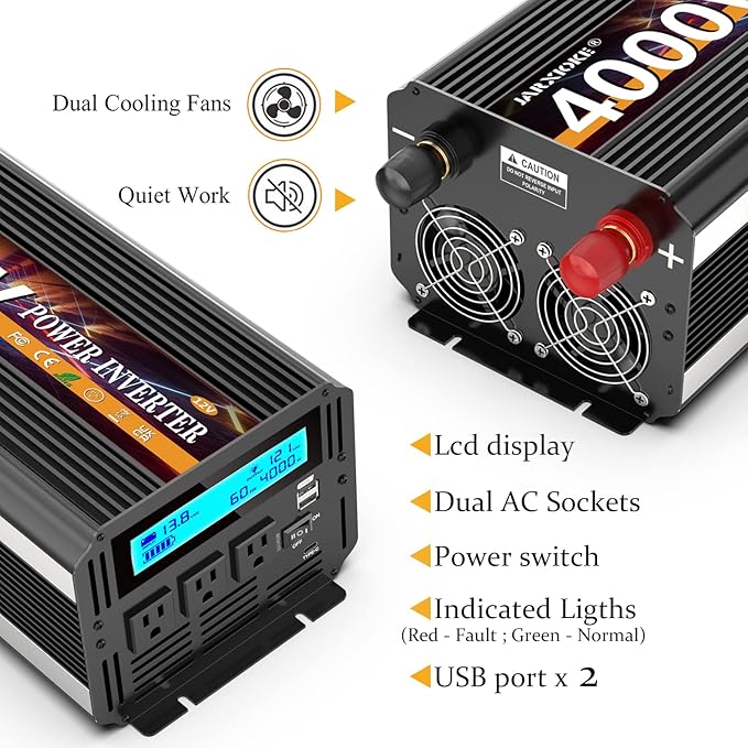4000 Watt Power Inverter 12V DC to 110V 120V Converter - Image 7