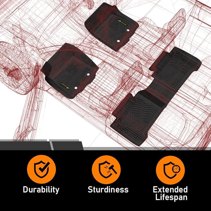G-PLUS Floor Mats Fit for Dodge Ram 1500 2009-2024/Fit Dodge Ram 2500 3500 - Image 9