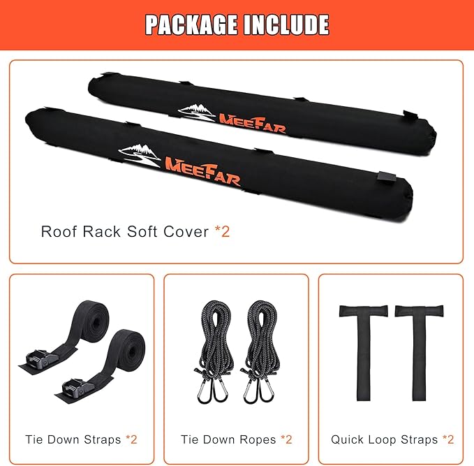 Universal Car Soft Roof Rack Pads Luggage Carrier System - Image 6