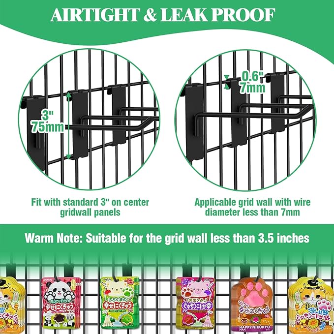 40Pcs 4" Gridwall Display Hooks Assortment Set, Wire Diameter 5mm/ 0.2” - Image 6