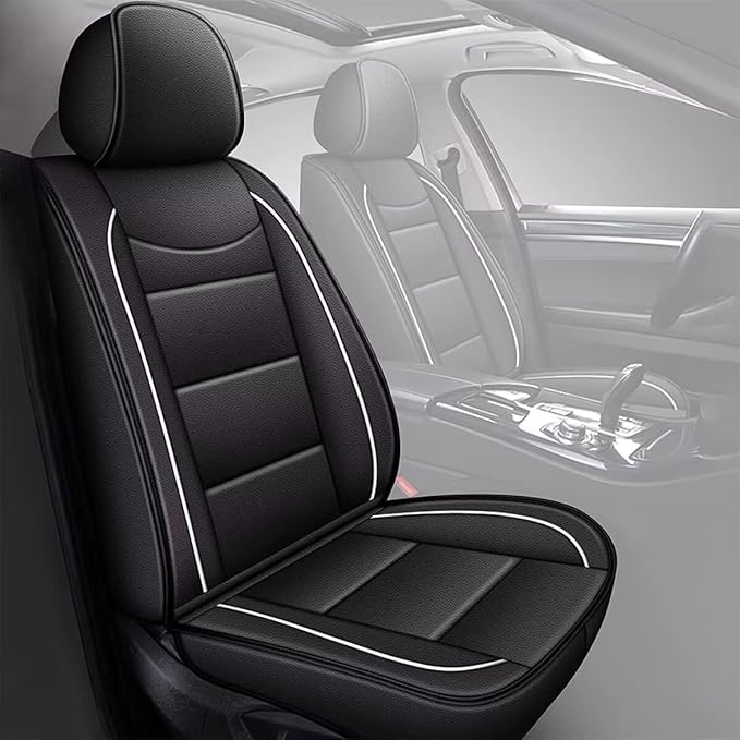 YORKNEIC Seat Covers for Hyundai Kona 2018-2024 2025: Waterproof Leather Car by YORKNEIC