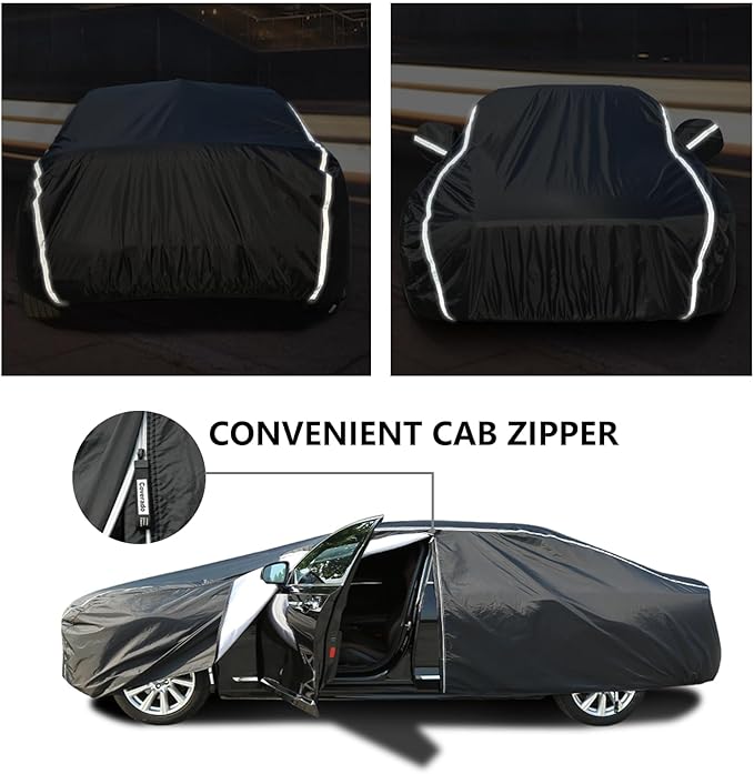 Tecoom Car Cover Waterproof All Weather, Car Covers - Image 3