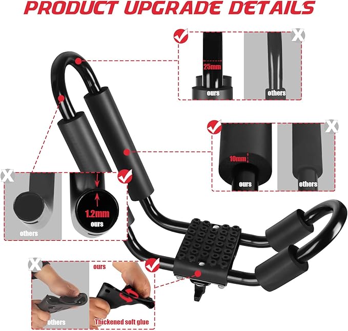FORWODE Heavy Duty Kayak Roof Rack, 2 Pair J-Bar Kayak Rack - Image 3