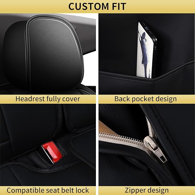 AOMSAZTO Ford Ranger Seat Covers: Front Seat Covers Custom Fit 2019 2020 2021 - Image 5