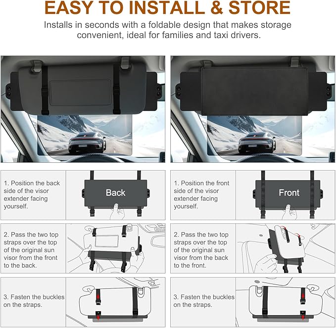 Sun Visor Extender for Car, Visor Extender Sun Blocker, Sun Visor Extension - Image 7