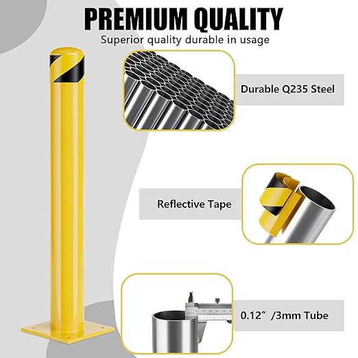 Safety Bollards, 48 inch Height Bollard Post, - Image 3