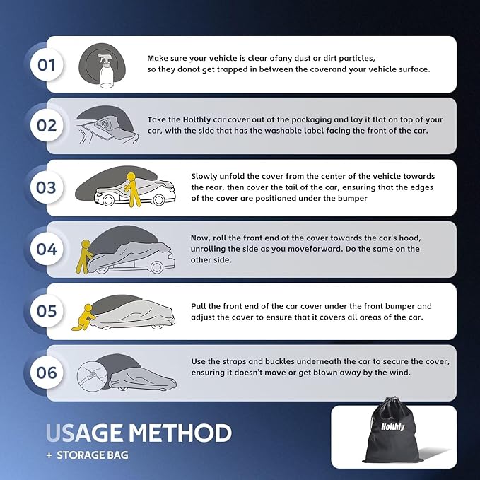 10 Layers Car Cover Custom Fit for Cadillac, Waterproof All Weather for - Image 7