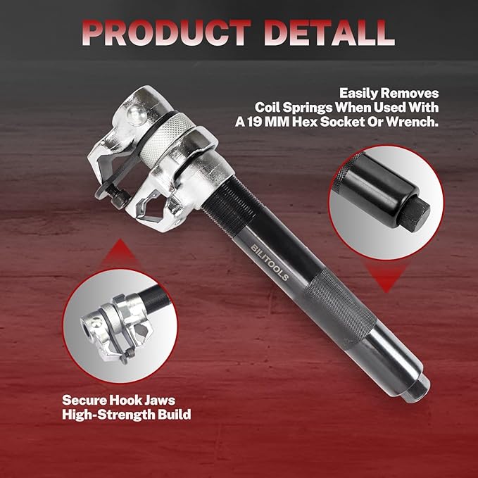 BILITOOLS 2-Piece Coil Spring Compressor Tool Heavy Duty Macpherson Strut - Image 3