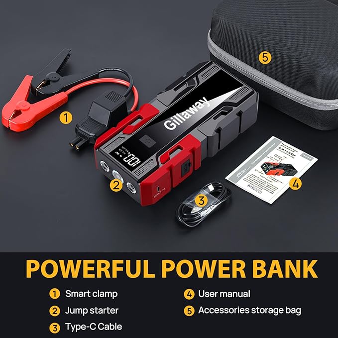 001B 4000A Car Jump Starter, Jump Starter Battery Pack - Image 7
