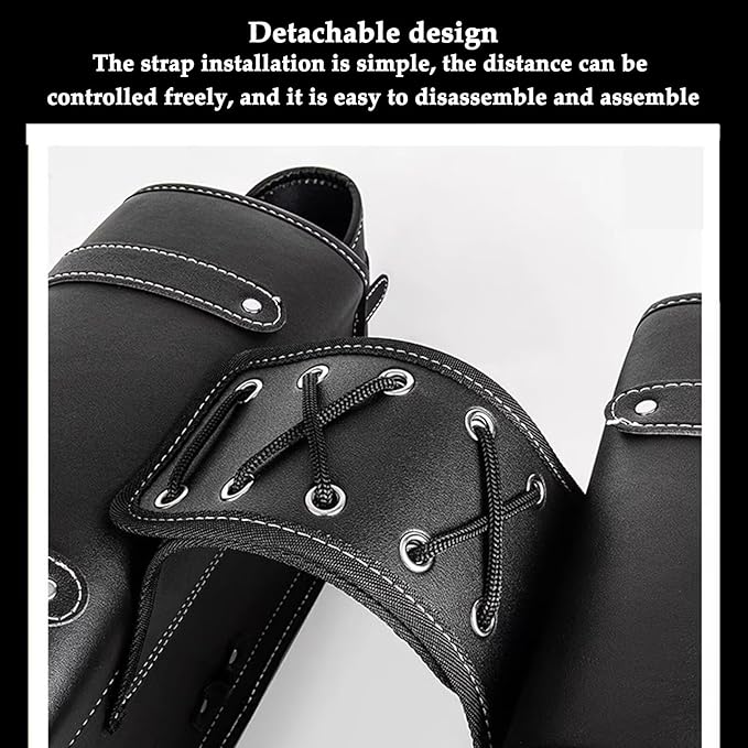 Motorcycle Saddlebags, Scooter Powersports Faux Leather Saddle Bags Motorcycles - Image 5