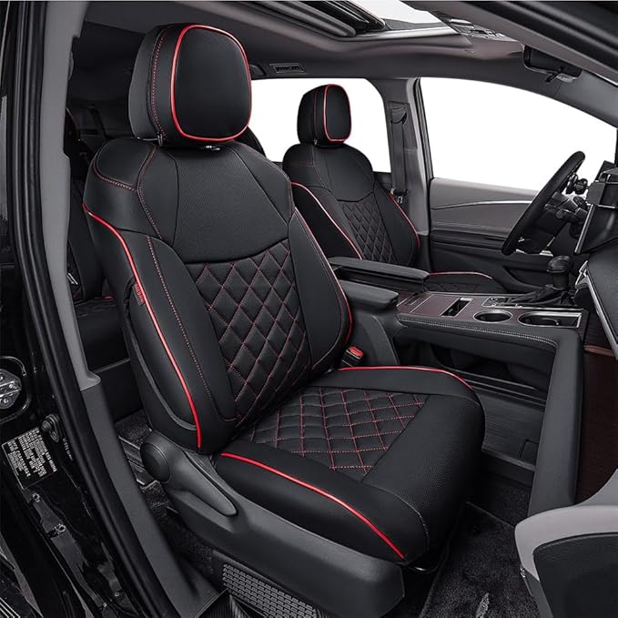 EKR Sienna Seat Covers for 2021-2025 Toyota Sienna LE, 8 Seats, 2nd Row 4/2/4 by EKR
