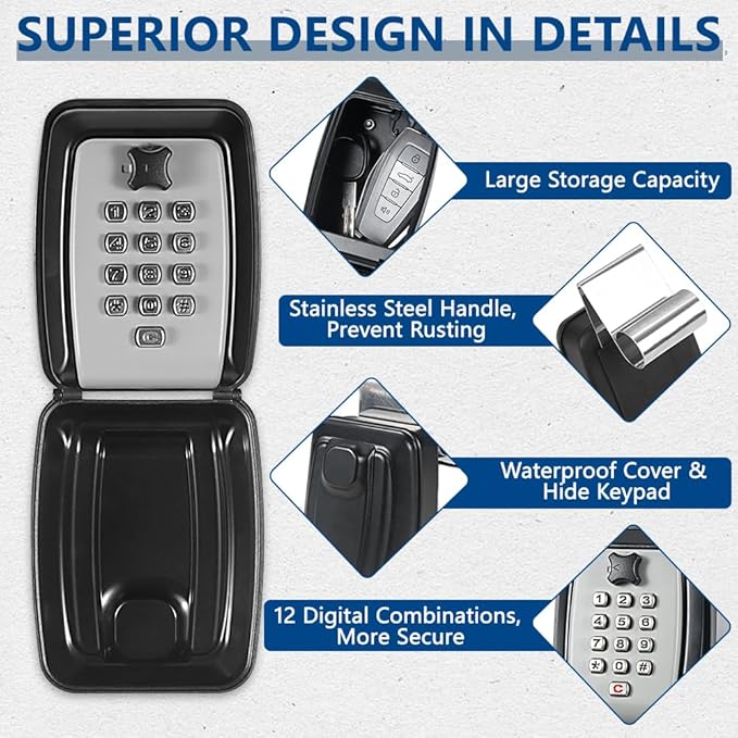 Car Window Lock Box for Turo, Portable Lockbox for Car Keys - Image 3