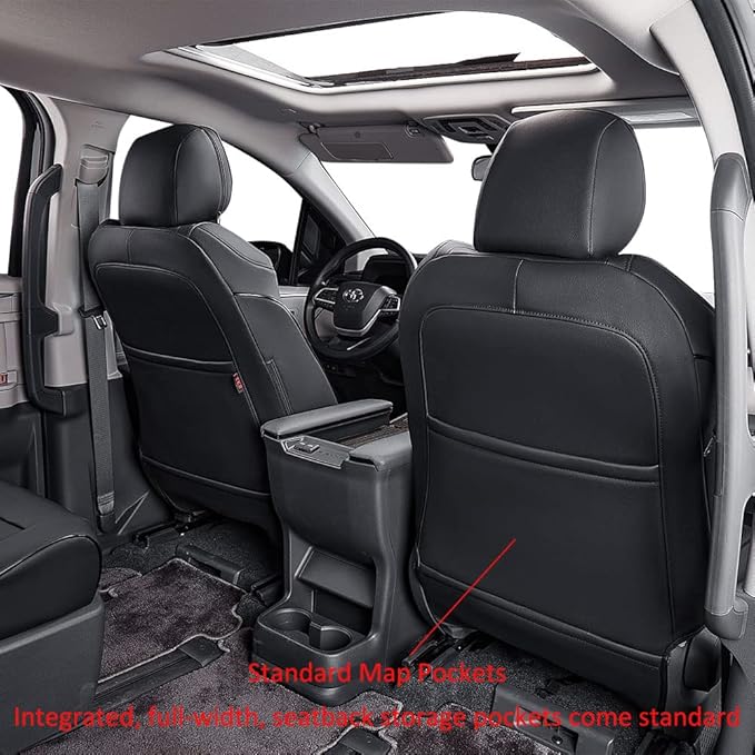 EKR Sienna Seat Covers for 2011-2020 Toyota Sienna LE, XLE Premium 2nd Row - Image 6