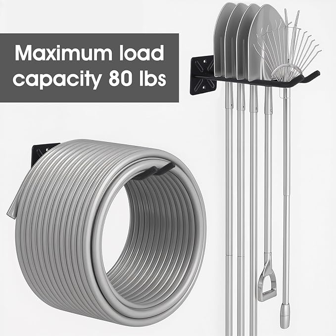 2Pcs Garage Hooks Heavy Duty Tool Organizer, Wall Mount Utility Multi-Use - Image 7