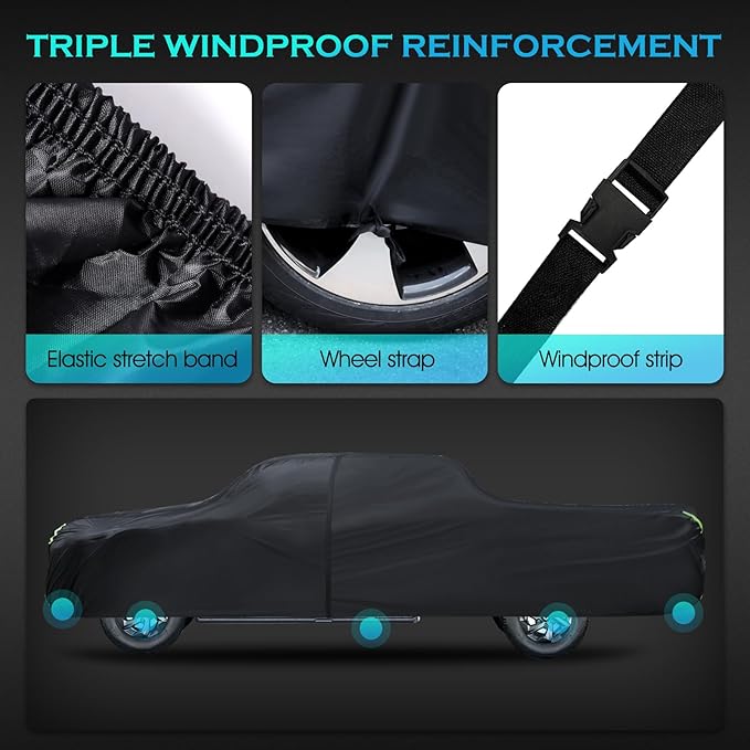 Car Cover Waterproof All Weather Full Outdoor Pickup Truck Cover Rain UV - Image 7
