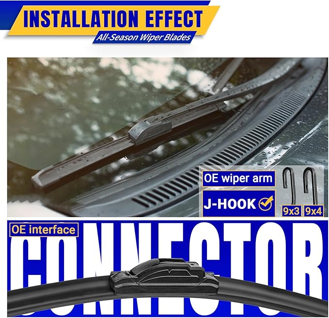 3 wipers Replacement for 2012-2019 Toyota Prius C, Windshield Wiper Blades - Image 3