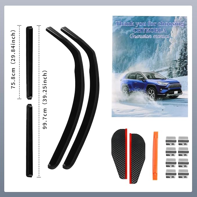 4PCS in Channel Rain Guards Fit - Image 7