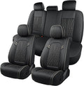 Leather Car Seat Covers 5 Pieces, Full Set Universal Seat Covers by MINGBRONCARSEATCOVER