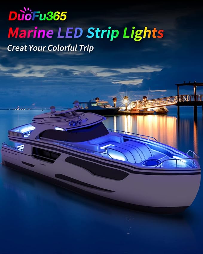 Blue Led Strip Light, IP68 Waterproof Car Exterior Light Strip, golf cart led - Image 4
