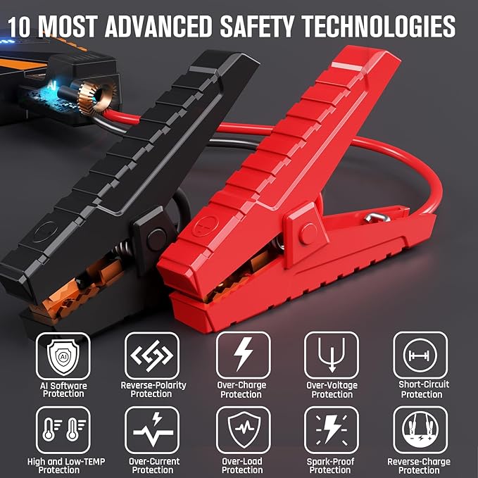 VTOMAN V10 Pro 4500A Jump Starter, Portable Car Starter 12V Lithium Jump Box - Image 5