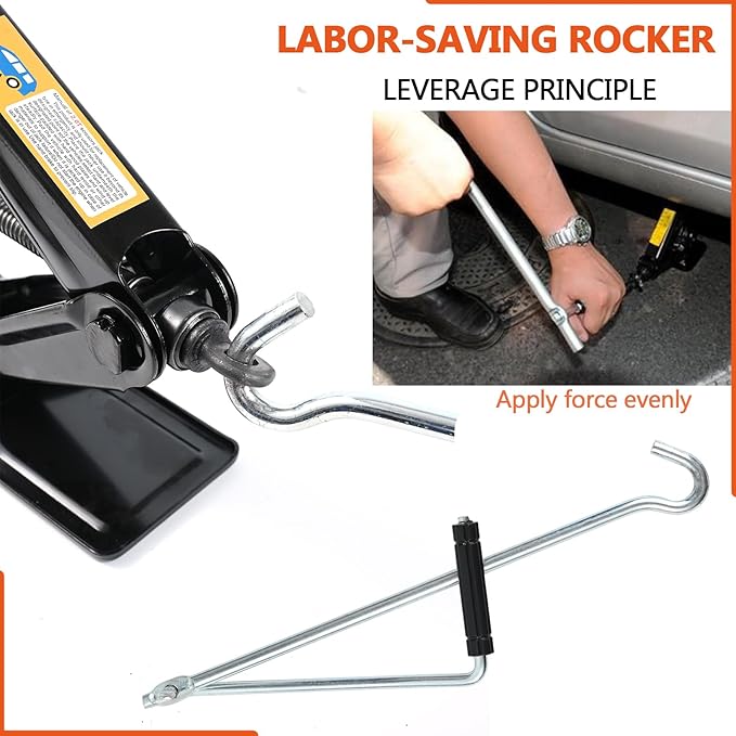 Car Jack Kit Scissor Jack for Car-2Ton, Portable Jack Tire Change Kit Deal for - Image 5