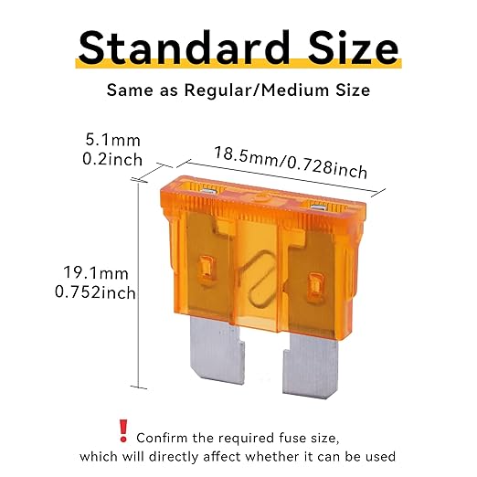 100 Pack Auto Fuses 5 AMP ATC/ATO Standard Regular Fuse Blade 5A Car Truck Boat - Image 2