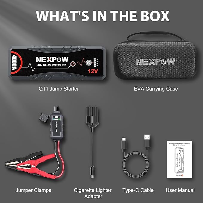 NEXPOW Car Jump Starter 4000A Car Battery Jump Starter Portable Pack - Image 6