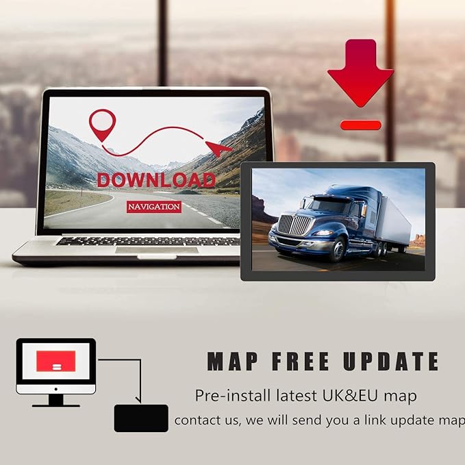 GPS Navigator for Car Truck RV – 9'' HD Touchscreen, Latest 2025 Map - Image 6