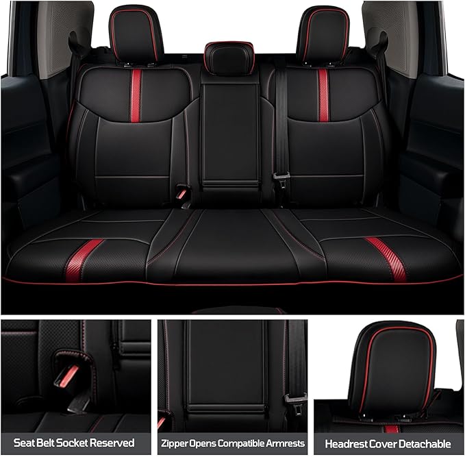Seat Covers Fit for Ford Maverick 2022-2025 Double Cab XL XLT Lariat, Full - Image 4