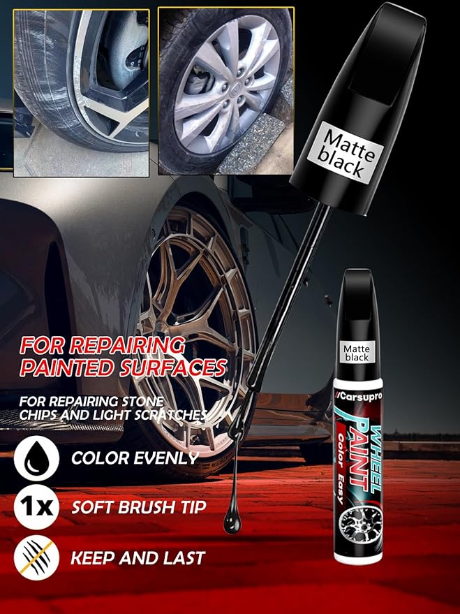 Gloss Black Wheel Repair Kit | Touch Up Paint Pen - Image 2