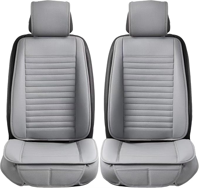 Universal Leather Car Seat Covers Full Set, Car Seat Cushion Covers Protector - Image 2
