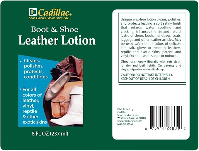 Cadillac Boot and Shoe Leather Lotion 8 Ounces - Image 2