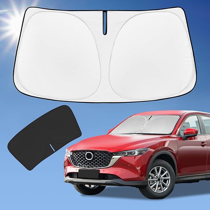 for Mazda CX5 CX-5 2017-2024 2025 Sun Shade Sunshade Windshield Cover, 4-Layer by ZOIBVCARSUNSHADE