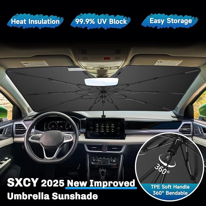 SXCY for 2022-2025 Volkswagen Taos Windshield Umbrella Sunshade for 2025 VW - Image 3