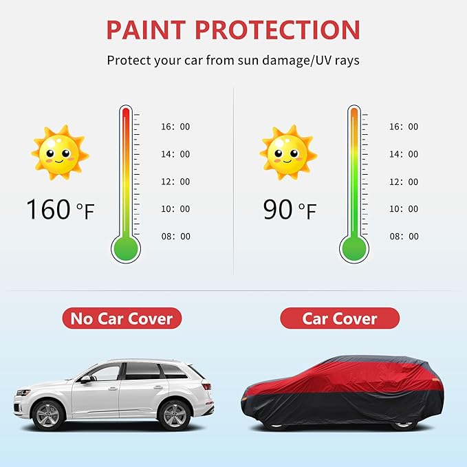SUV Car Cover Hatchback Cover Waterproof All Weather, Outdoor Car Covers - Image 7