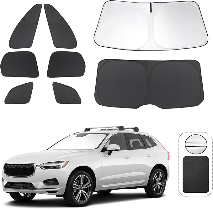 TINGLU Window Shades for Volvo XC60 2018-2024 2025 Accessories Car Side Full by TINGLU