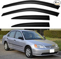 Window Visors Rain Guards for Honda Civic 2001 2002 2003 2004 2005, Out-Channel by YQAUTEC