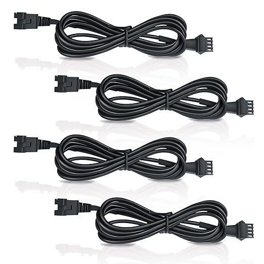 4 Pcs 4 Pin RGB Extension Cable RGB Wire by LAZZPPO