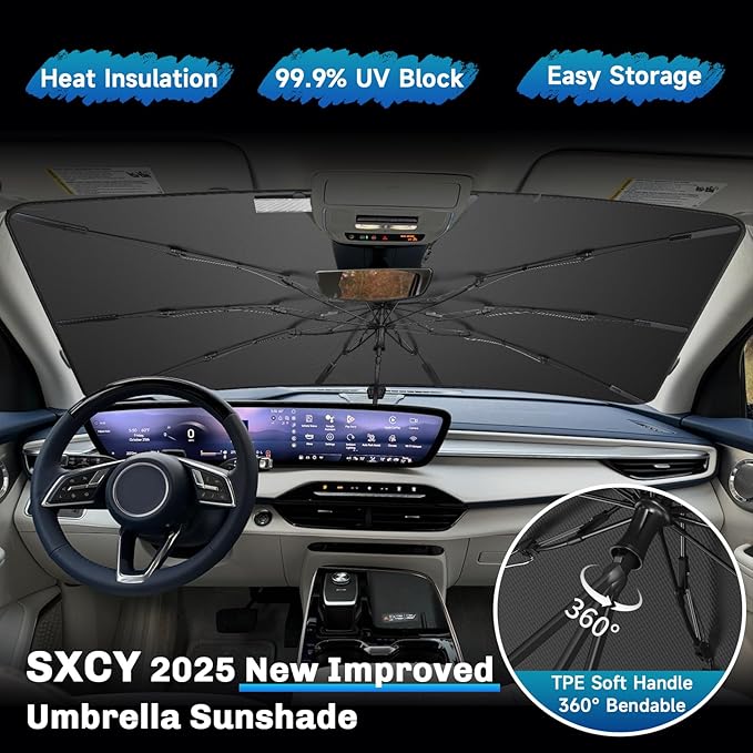 SXCY for 2025 Buick Enclave Windshield Umbrella Sunshade for 2025 Buick Enclave - Image 3
