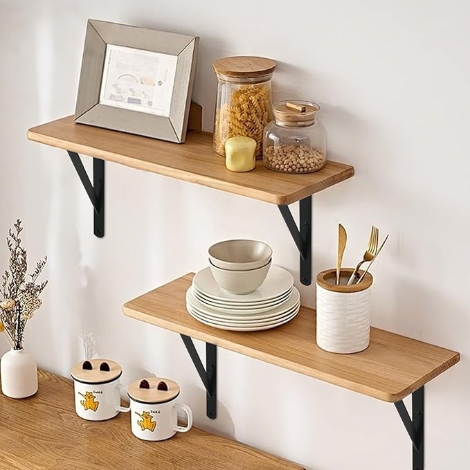 12 Pack L14 x H 10" Black Heavy Duty Shelf Brackets - Image 4