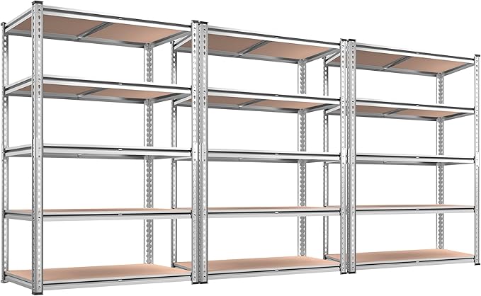 REIBII 2020LBS Garage Shelving Heavy Duty Metal Shelving 5 Tier Storage Shelves by REIBII