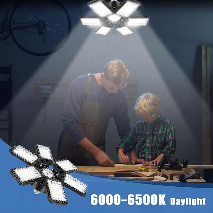 LED Garage Lights 4 Pack -180W, 18000LM 6500K Led Shop Light - Image 6