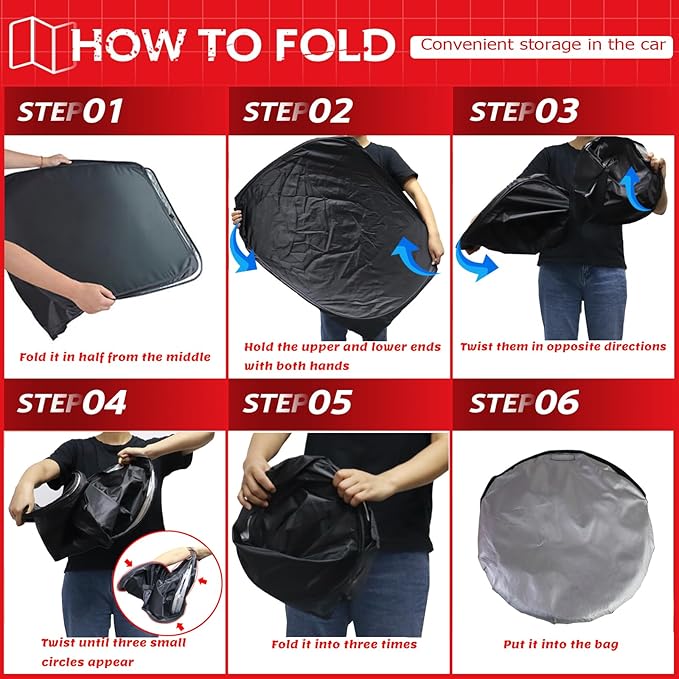 KAYZT Windshield Sun Shade for 2018-2024 Che-vrolet/Chevy Traverse LS, High - Image 6