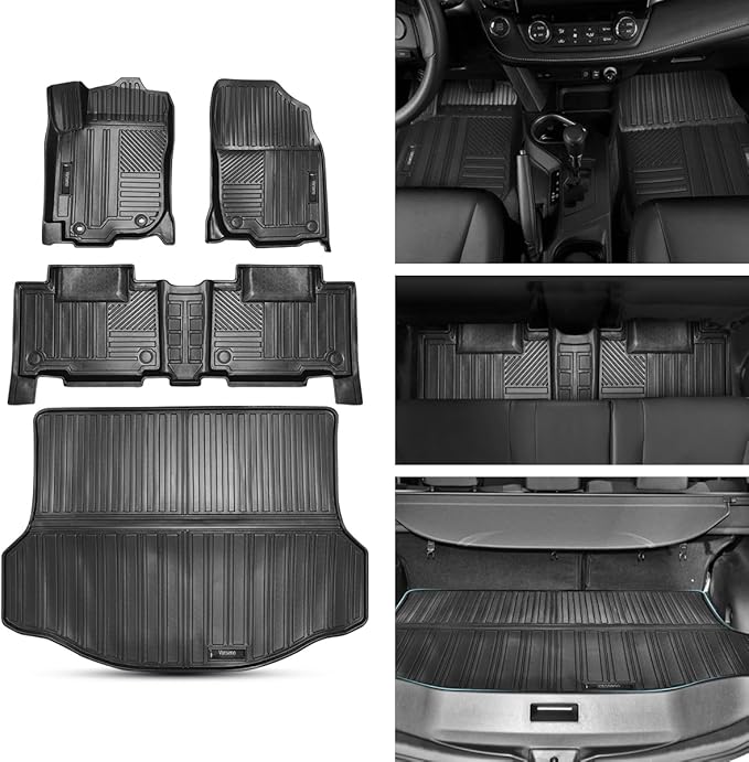 Vanseno Compatible for 2013 2014 2015 2016 2017 2018 Toyota Rav4 Floor Mats & by Vanseno