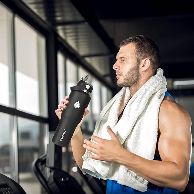 SENDESTAR 32oz Water Bottle Wide Mouth Stainless Steel Vacuum Insulated Double - Image 5